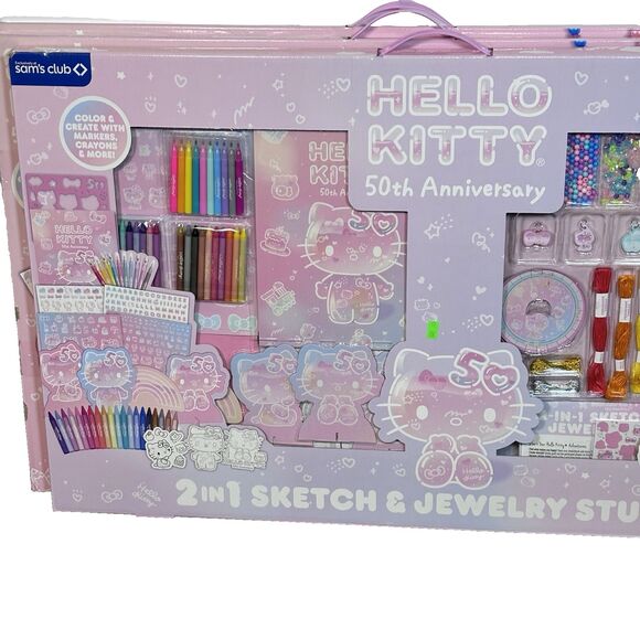 Hello Kitty 50th Anniversary 2 In 1 Sketch & Jewelry Studio NWT - Picture 3 of 16